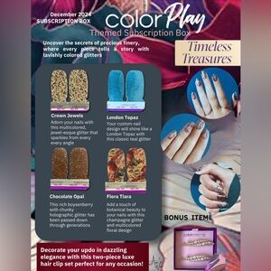 Color Street Subscription Box December 2024 Timeless Treasures Color Play